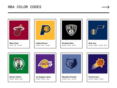 sports teams color codes